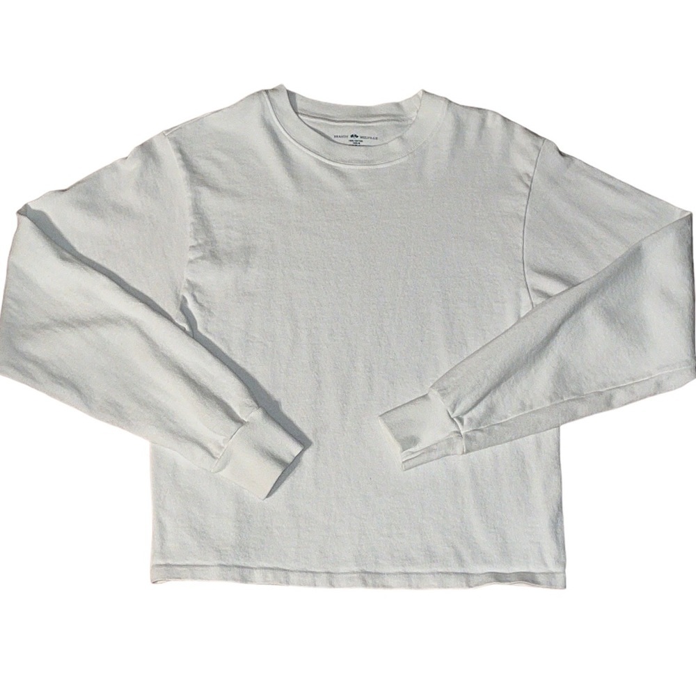 brandy melville white long sleeve shirt